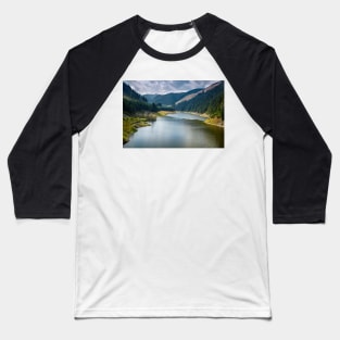 Beautiful view of a mountain lake Baseball T-Shirt